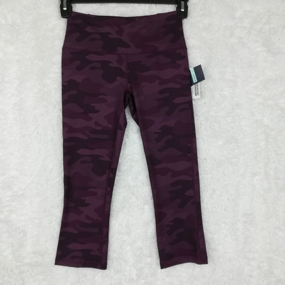 DSG Pants Womens Leggings Capri Performance Multicolor High Rise Camo XS New